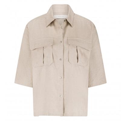 Nukus - Beige | Dames | Blouse | Beige | L | regular | Kamst mode
