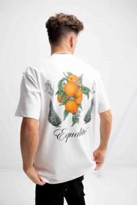 Equalité Orange Oversized T-Shirt Heren Wit - Maat XXS - Kleur: Wit | Soccerfanshop