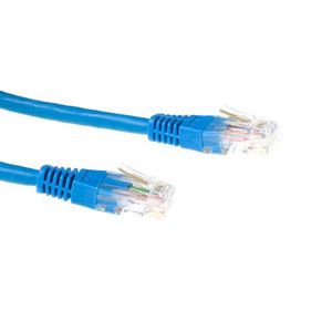 ACT Blauwe 3 meter LSZH U/UTP CAT6 patchkabel met RJ45 connectoren