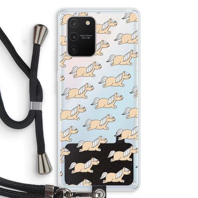 Ponys: Samsung Galaxy S10 Lite Transparant Hoesje met koord