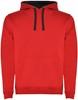 Roly RY1067 Men´s Urban Hooded Sweatshirt - Red 60/Black 02 - XS