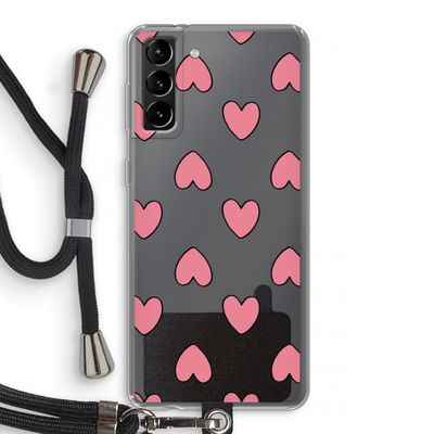 Ondersteboven verliefd: Samsung Galaxy S21 Plus Transparant Hoesje met koord