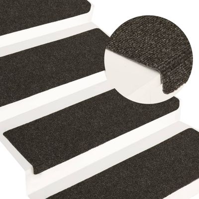 VidaXL Trapmatten 5 st 65x21x4 cm naaldvilt antracietkleurig