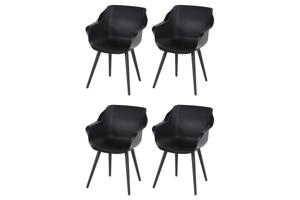 Set van 4 - Hartman Sophie Studio dining armstoel - Carbon Black