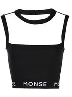 Monse haut crop à patch logo - Noir