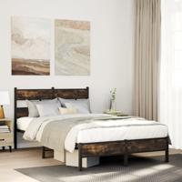 Bedframe met hoofdbord zonder matras sonoma eiken 120x200 cm