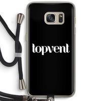 Topvent Zwart: Samsung Galaxy S7 Transparant Hoesje met koord