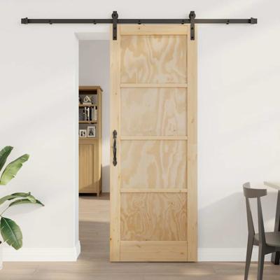 Schuifdeur met beslag 78x211 cm massief grenenhout