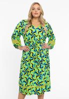 Yoek Jurk met kant ESTELLE | Turquoise | Maat 58/60 Yoek Jurk met kant ESTELLE | Turquoise | Maat 58/60