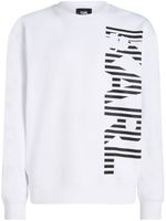 Karl Lagerfeld sweat en coton biologique à logo - Blanc