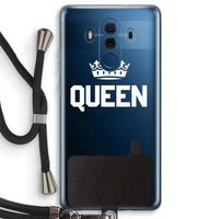 Queen zwart: Huawei Mate 10 Pro Transparant Hoesje met koord