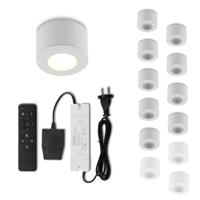Set LED-opbouwspot met afstandsbediening Parma wit 3W dimbaar 1-12 stuks