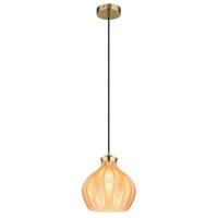 Globo HanglampJessica met oranje glas Ø 22cm - 15898H