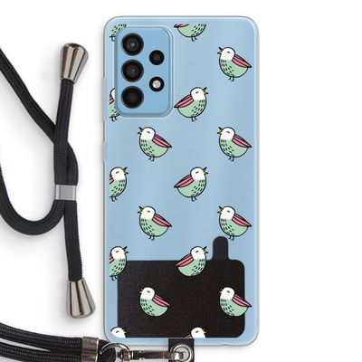 Vogeltjes: Samsung Galaxy A52 Transparant Hoesje met koord