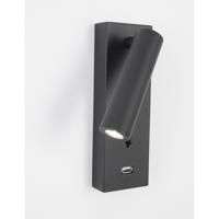 Lyora BedlampjeFuse zwart met usb - 9170102