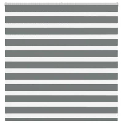 Zebra rolgordijn 140x100 cm stofbreedte 135,9 cm donkergrijs