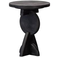 WOOOD Exclusive Pete Bijzettafel - Mangohout - Zwart - 52x40x40