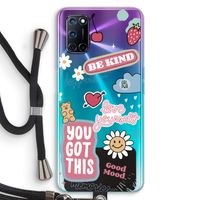 Positivity: Oppo A92 Transparant Hoesje met koord