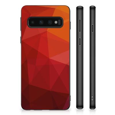 Grip Case voor Samsung Galaxy S10 Polygon Red