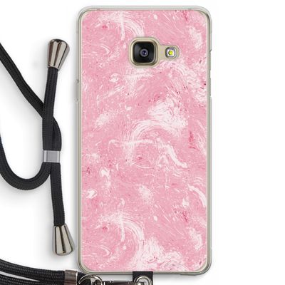 Abstract Painting Pink: Samsung Galaxy A3 (2016) Transparant Hoesje met koord