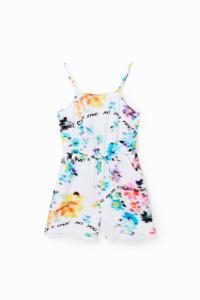 Korte jumpsuit met schouderbandjes - WHITE - 13/14