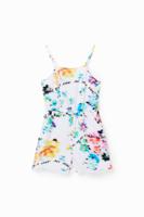 Korte jumpsuit met schouderbandjes - WHITE - 11/12