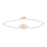 Armband Zirkonia Roségoud 0,8 mm 16,5 - 17,5 - 18,5 cm