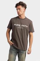 Pure Path Signature T-Shirt Heren Bruin - Maat XS - Kleur: Bruin | Soccerfanshop