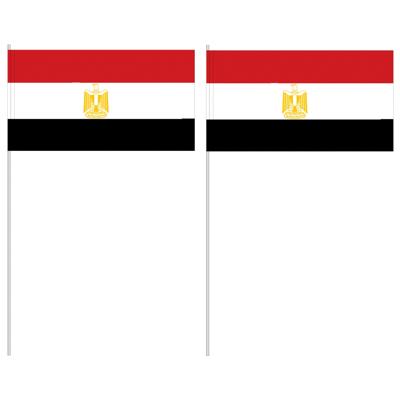 Egypte Zwaaivlaggetjes - 10x - 12 x 24 cm - Egyptische vlaggetjes - feestartikelen Egypte Zwaaivlaggetjes - 10x - 12 x 24 cm - Egyptische vlaggetjes - feestartikelen