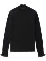 3.1 Phillip Lim pull nervuré à col volanté - Noir