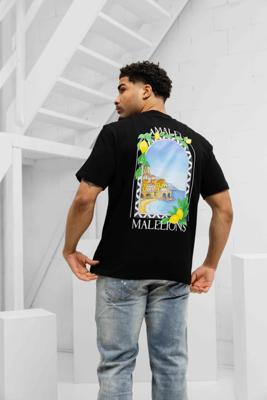 Malelions Amalfi Window T-Shirt Heren Zwart - Maat S - Kleur: Zwart | Soccerfanshop Malelions Amalfi Window T-Shirt Heren Zwart - Maat S - Kleur: Zwart | Soccerfanshop