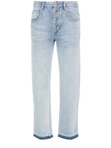 ISABEL MARANT jean slim à coupe courte - Bleu