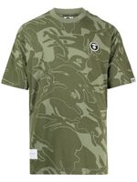 AAPE BY *A BATHING APE® t-shirt en coton à imprimé camouflage - Vert - thumbnail