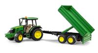 Bruder john deere tractor met aanhanger
