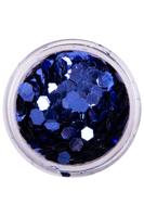 Blauwe glitters