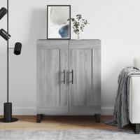 Dressoir 69,5x34x90 cm bewerkt hout grijs sonoma eikenkleurig
