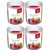 Trend Candles Geurkaars - 4x - in glas - Appeltaart aroma - 25 branduren - 7 x 8 cm