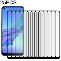Voor OPPO A32 25 PCS Full Glue Full Screen Tempered Glass Film