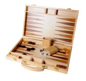 Longfield Games Backgammon hout bruin 48 x 38 cm