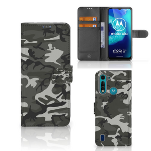 Motorola G8 Power Lite Telefoon Hoesje Army Light