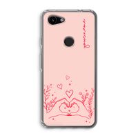 Love is in the air: Google Pixel 3a Transparant Hoesje