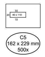 Envelop Quantore 162x229mm venster 4x11cm links zelfkl 500st - thumbnail