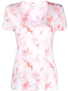 Majestic Filatures t-shirt à imprimé marbré - Rose