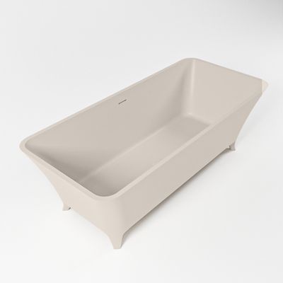 Vrijstaand bad Mondiaz Lundy | 170x75 cm | Solid surface | Ovaal | Linen
