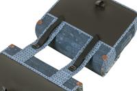 BASIL Dubbele fietstas boheme carry all 35 liter 37 x 15 x 37 cm - blauw