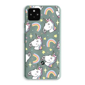 Rainbow Unicorn: Google Pixel 5a 5G Transparant Hoesje