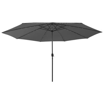 Parasol met LED-verlichting 400 cm antracietkleurig