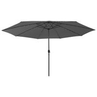 Parasol met LED-verlichting 400 cm antracietkleurig Parasol met LED-verlichting 400 cm antracietkleurig