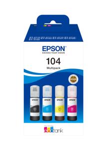 Epson C13T00P640 104 EcoTank Multipack Navulinkt Origineel Epson Zwart, Cyaan, Geel, Magenta 260 ml