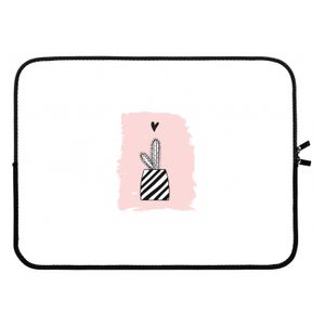 Zwart-wit cactus: Laptop sleeve 15 inch